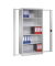 Stahlschrank 8920-055 S10117 lichtgrau, Acrylglas 93,0 x 40,0 x 195,0 cm, aufgebaut